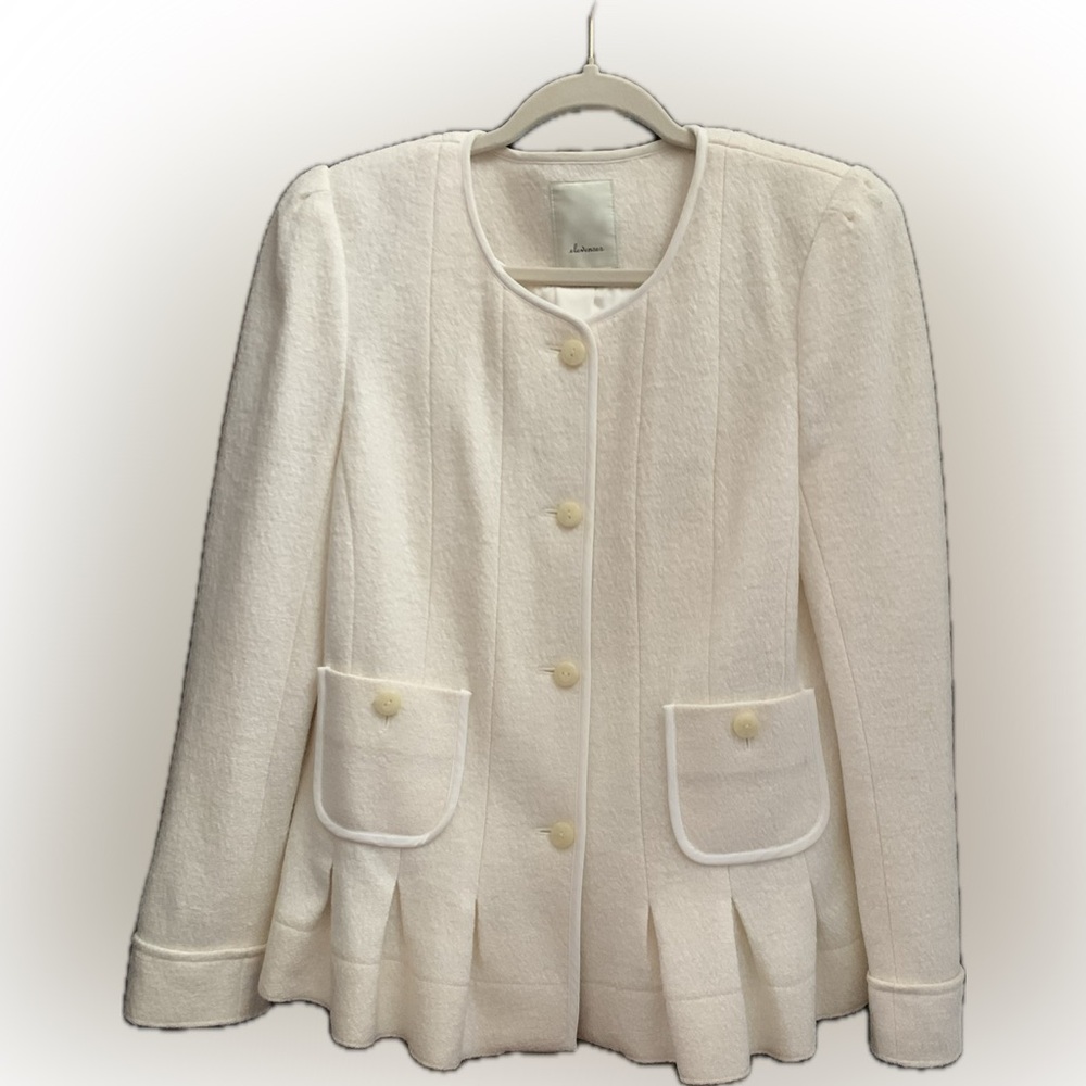 Elevenses Winter White, Wool blend, lined Women's Jacket